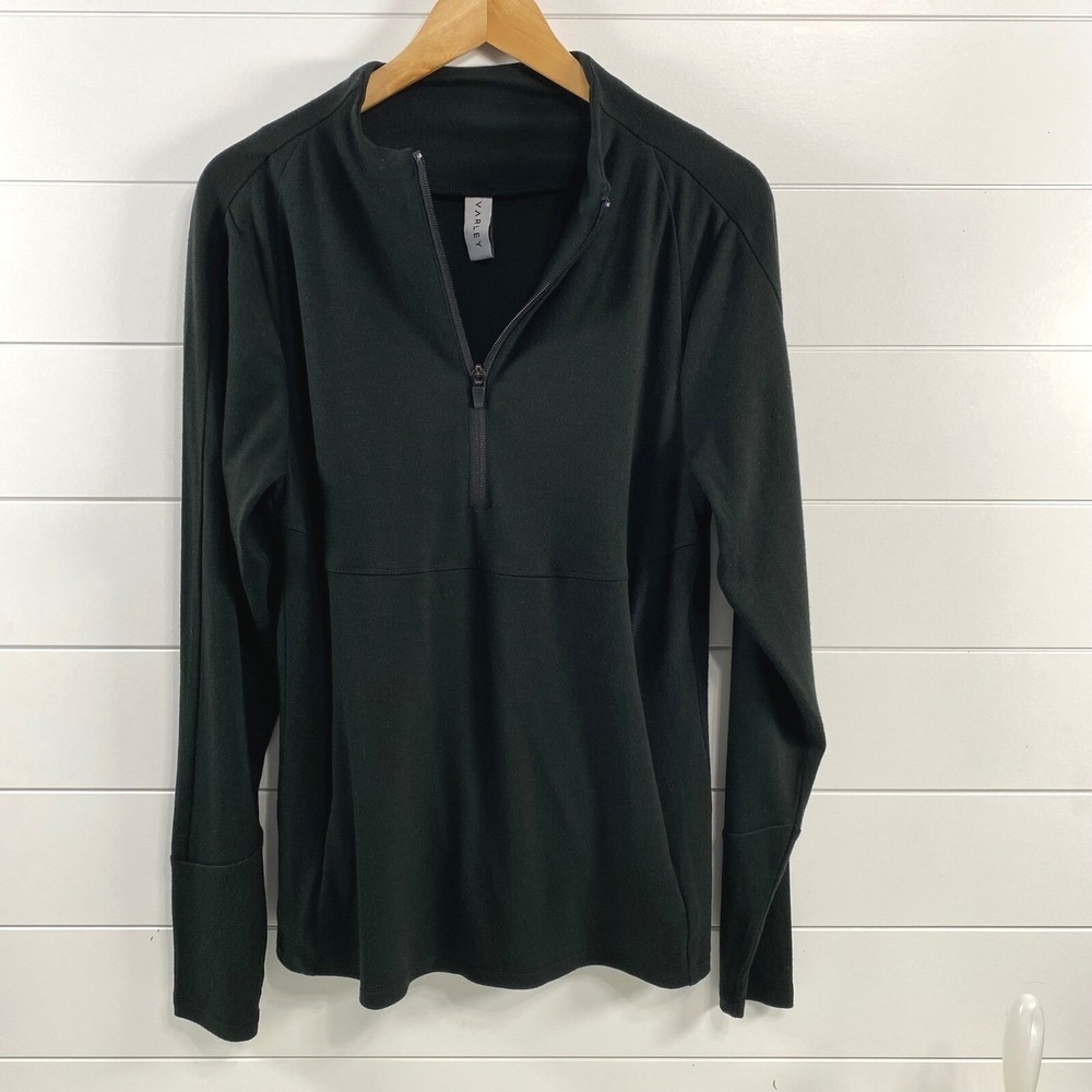 Varley Womens Formosa Half Zip Pullover S Longsleeve Black Activewear Athleisure